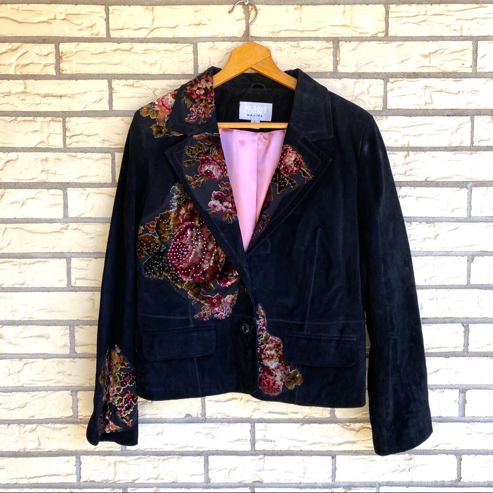 Maxima Black Floral Blazer